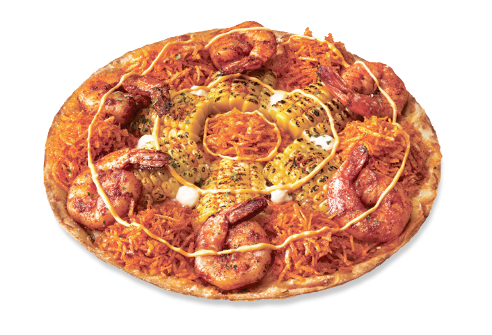 Crispy Corn & Whole Shrimp Pizza